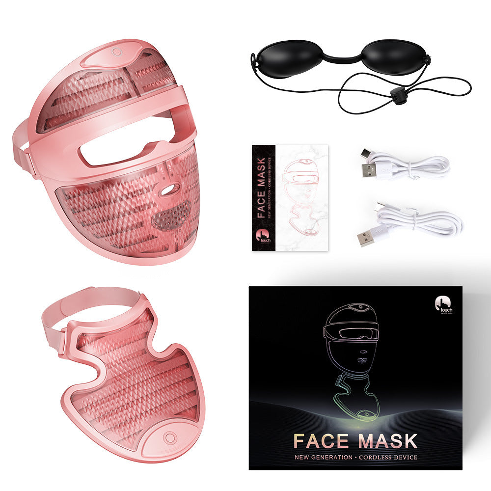 Recore 7-color LED facial mask home beauty device emitting blue light therapy