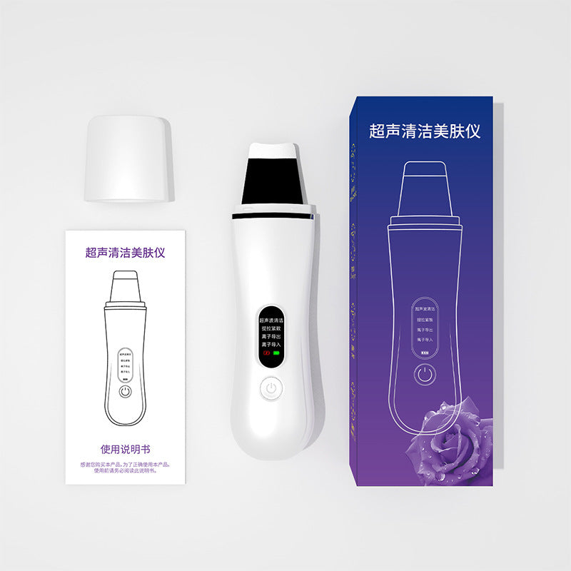 Woman using Recore ultrasonic pore cleanser on nose and T-zone in Nigeria