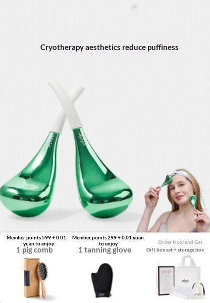 Recore eye ice hammer cold compress device used on cheeks and facial contour