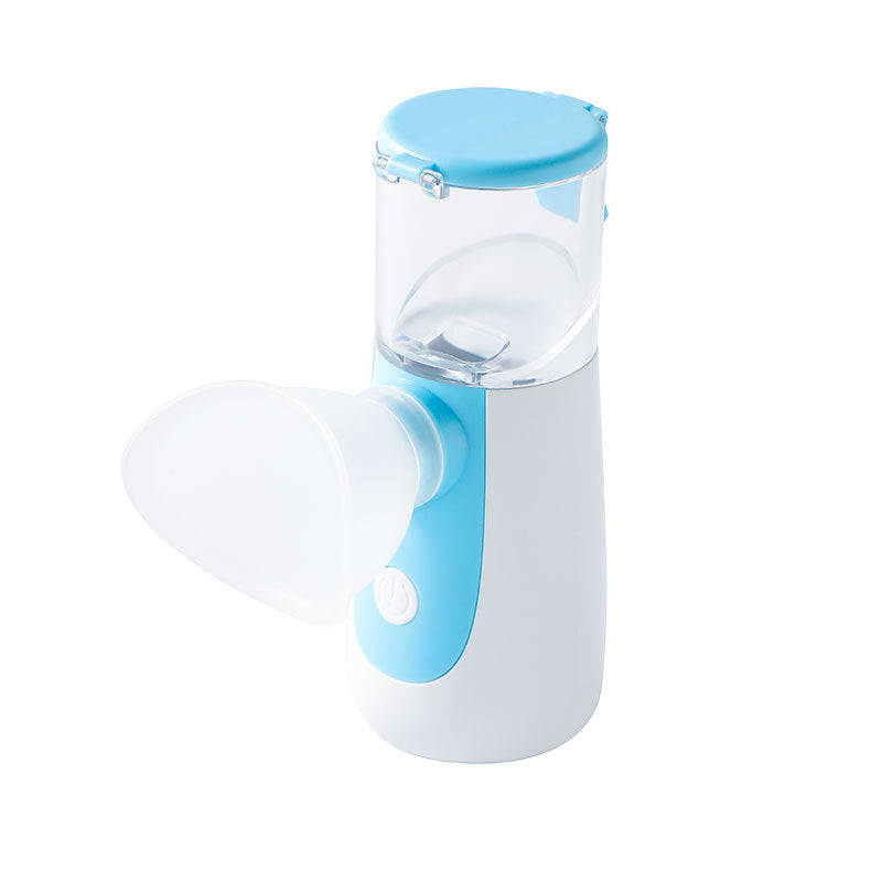 Woman using Recore portable nano facial mister for instant skin hydration in Nigeria