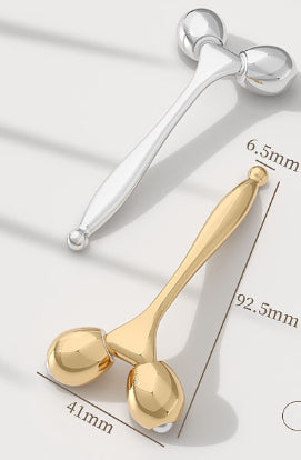 Recore 3D roller face-slimming device and metal eye massager tool