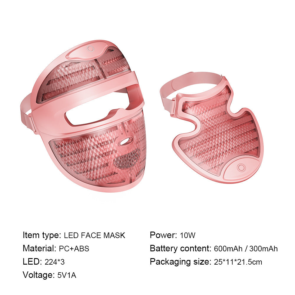 Recore photon LED light therapy mask worn during home skincare routine in Nigeria