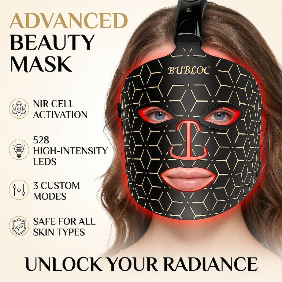 Recore infrared light mask photon beauty device emitting red light spectrum