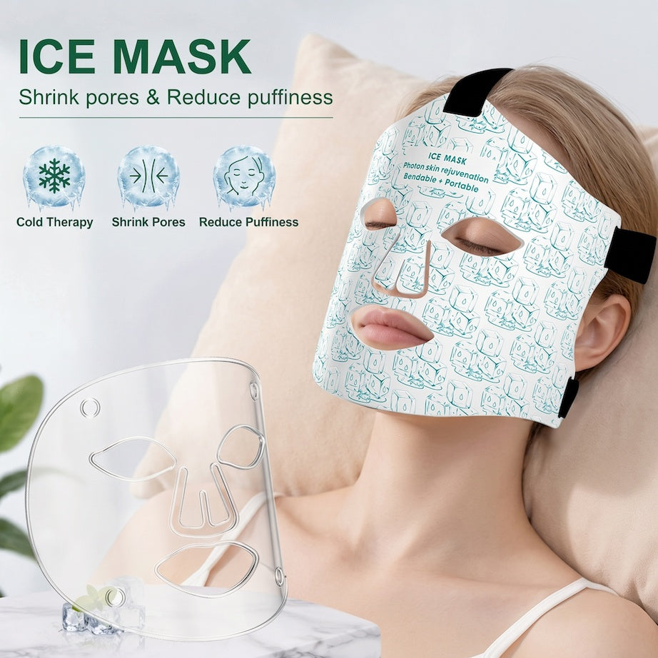 Recore silicone photon beauty mask with red and blue LED light therapy settings