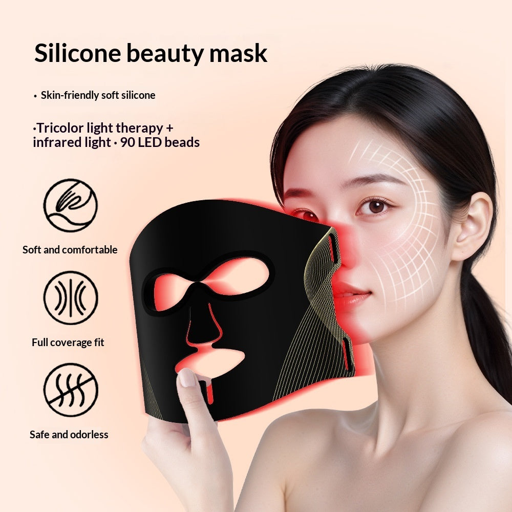 Recore LED light therapy facial mask device worn for home skincare routine