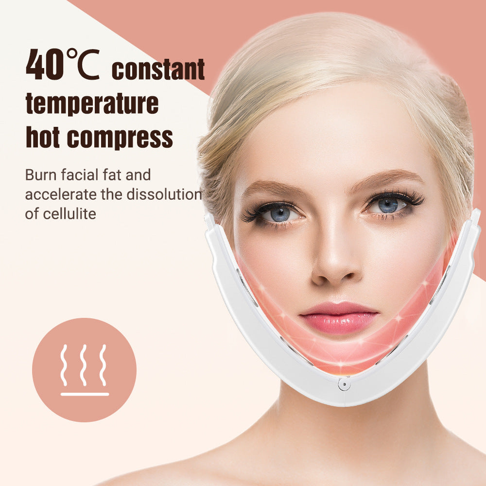 Recore remote control face slimming device fitted around jawline for V-face shaping