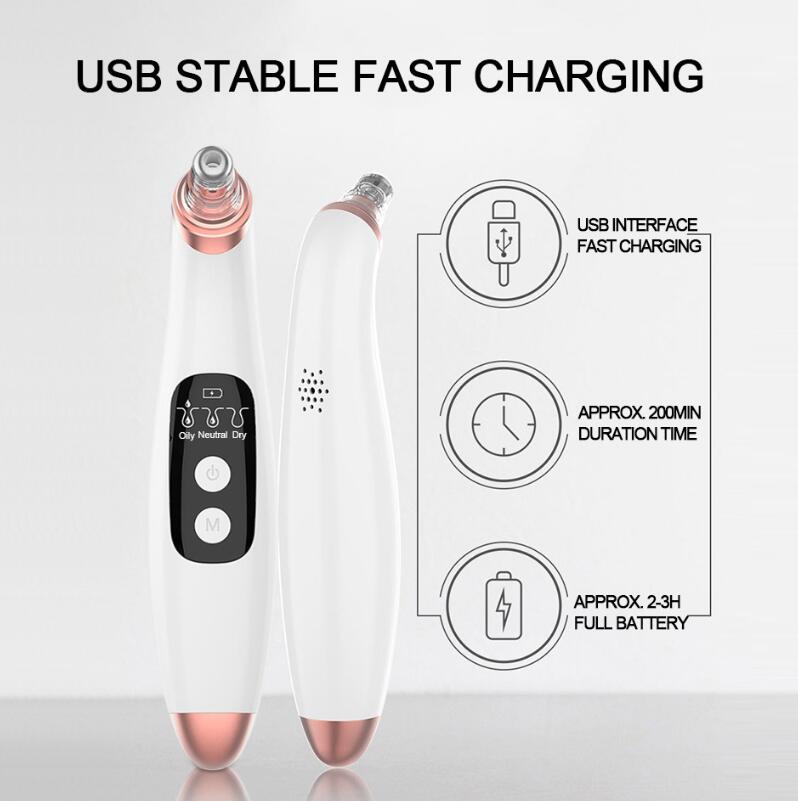 Recore electric vacuum suction blackhead remover with LED display screen