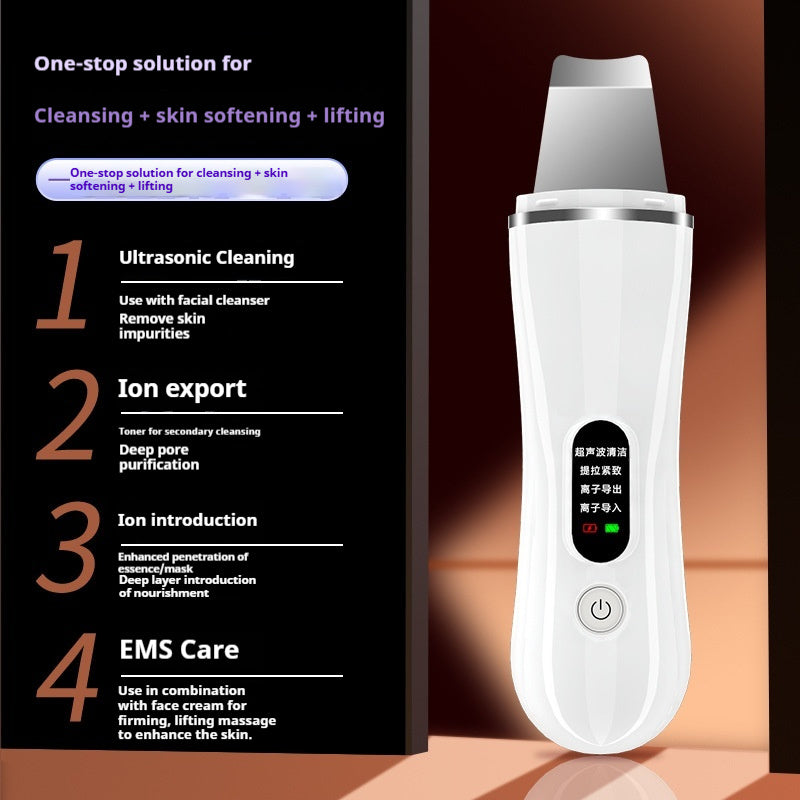Recore facial skin scrubber device removing deep impurities and blackheads