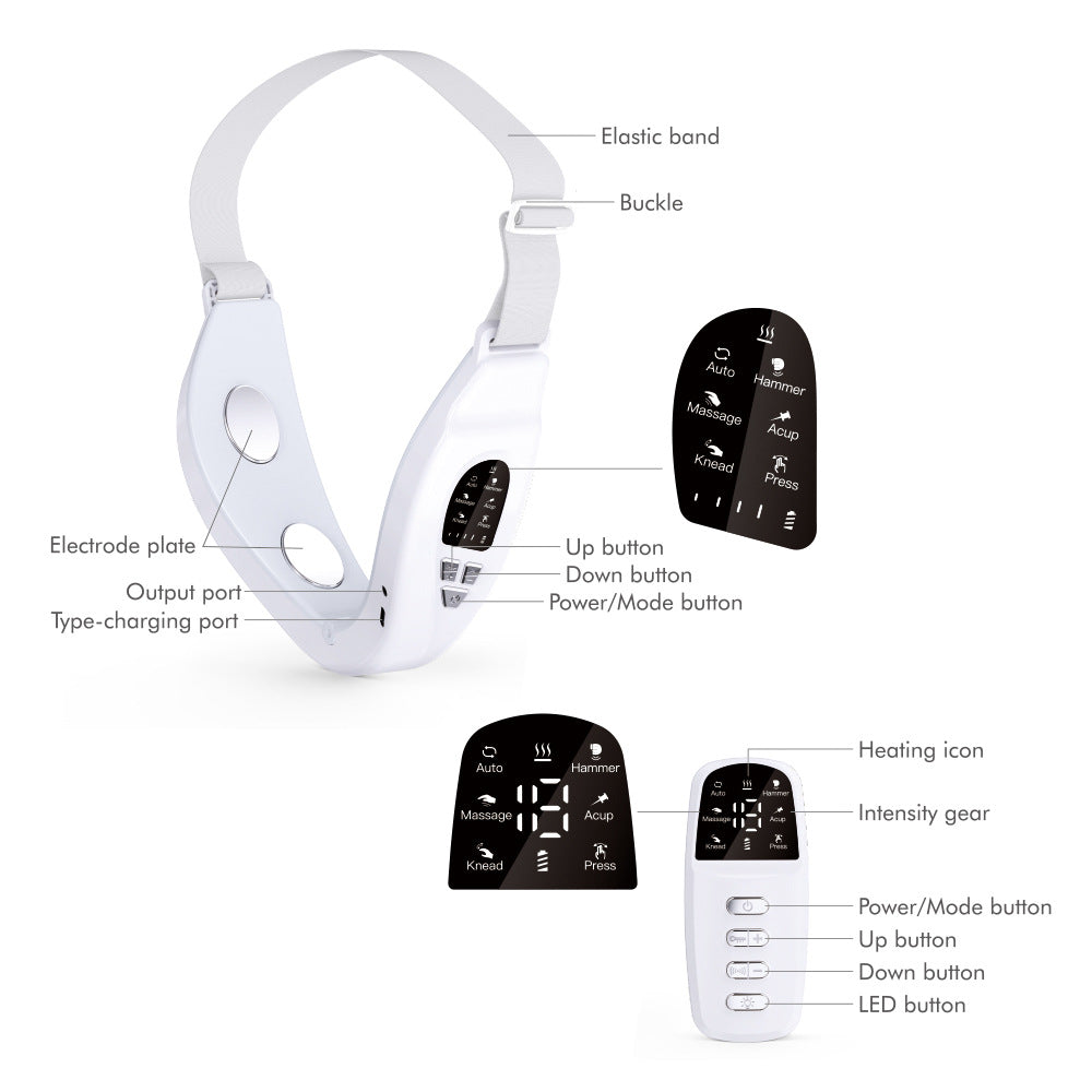 Recore facial massage beauty device with wireless remote controller